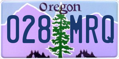 OR license plate 028MRQ