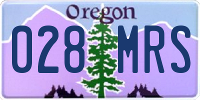 OR license plate 028MRS