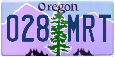 OR license plate 028MRT