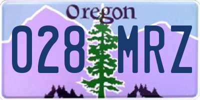 OR license plate 028MRZ