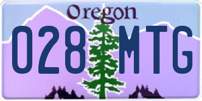OR license plate 028MTG