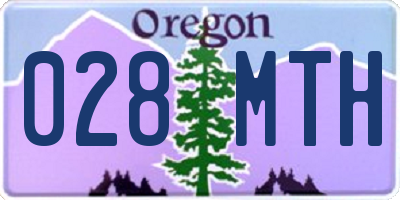 OR license plate 028MTH