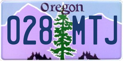 OR license plate 028MTJ