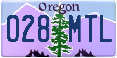 OR license plate 028MTL