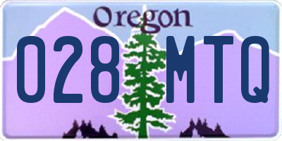 OR license plate 028MTQ
