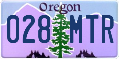 OR license plate 028MTR