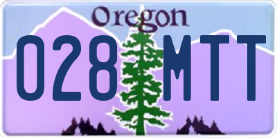 OR license plate 028MTT