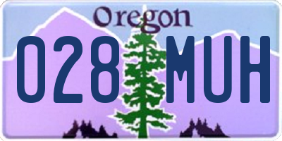 OR license plate 028MUH