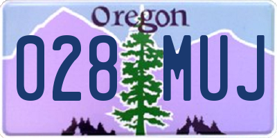 OR license plate 028MUJ