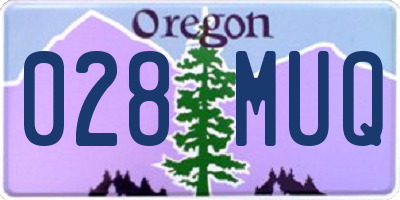 OR license plate 028MUQ
