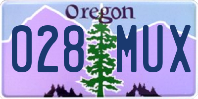 OR license plate 028MUX