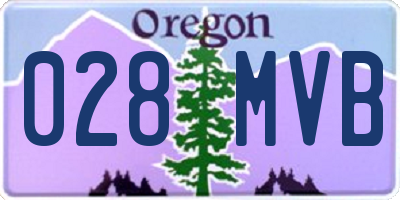 OR license plate 028MVB