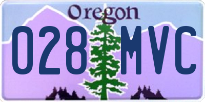 OR license plate 028MVC