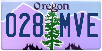 OR license plate 028MVE