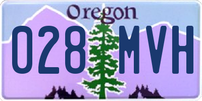 OR license plate 028MVH
