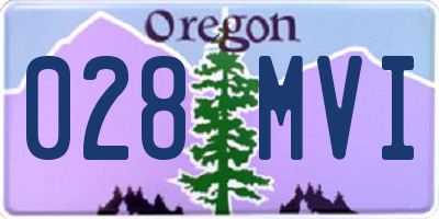 OR license plate 028MVI