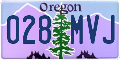OR license plate 028MVJ