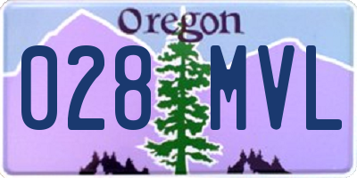 OR license plate 028MVL