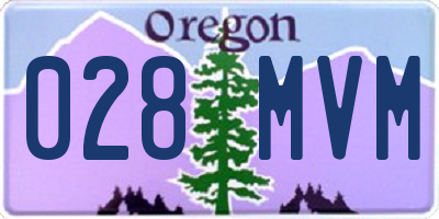OR license plate 028MVM