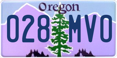 OR license plate 028MVO