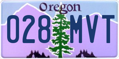 OR license plate 028MVT