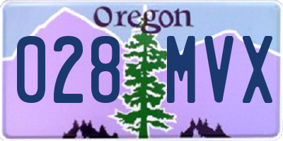 OR license plate 028MVX