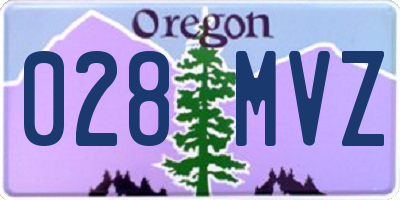 OR license plate 028MVZ