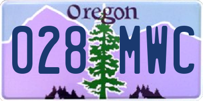OR license plate 028MWC