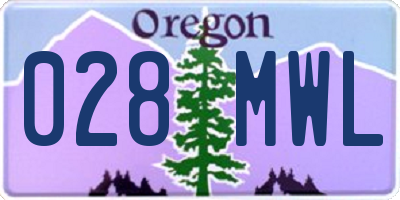 OR license plate 028MWL