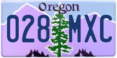 OR license plate 028MXC