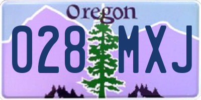 OR license plate 028MXJ