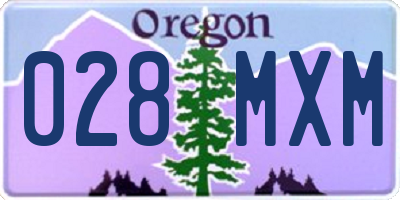 OR license plate 028MXM