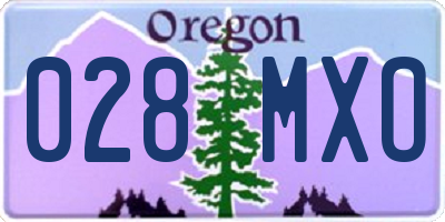 OR license plate 028MXO