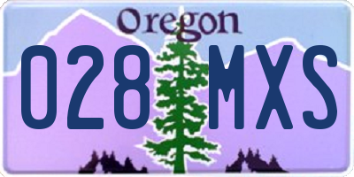 OR license plate 028MXS