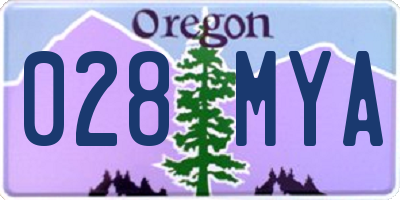 OR license plate 028MYA