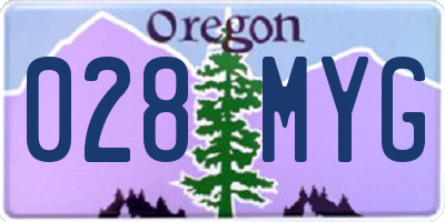 OR license plate 028MYG