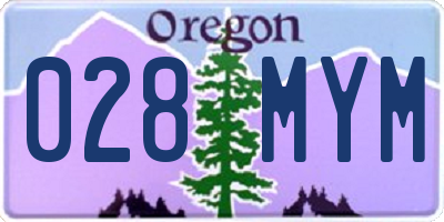 OR license plate 028MYM