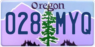 OR license plate 028MYQ