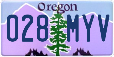 OR license plate 028MYV