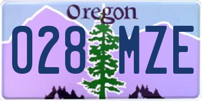 OR license plate 028MZE