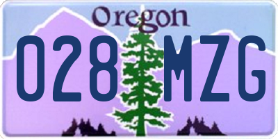 OR license plate 028MZG