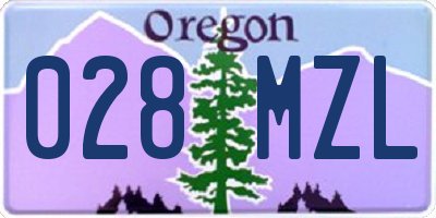 OR license plate 028MZL