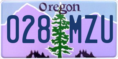 OR license plate 028MZU