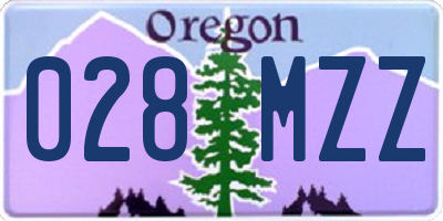 OR license plate 028MZZ