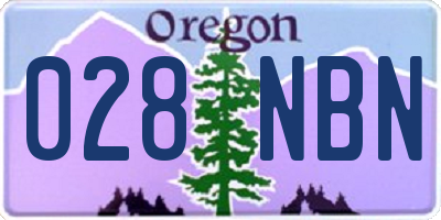 OR license plate 028NBN