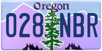 OR license plate 028NBR