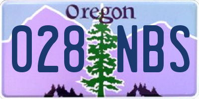 OR license plate 028NBS