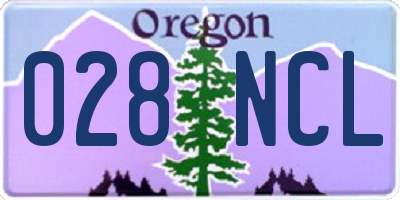 OR license plate 028NCL