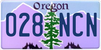 OR license plate 028NCN