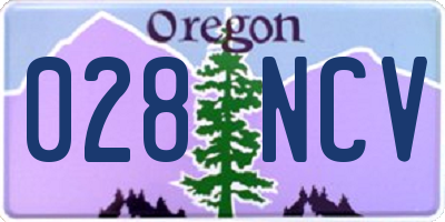 OR license plate 028NCV